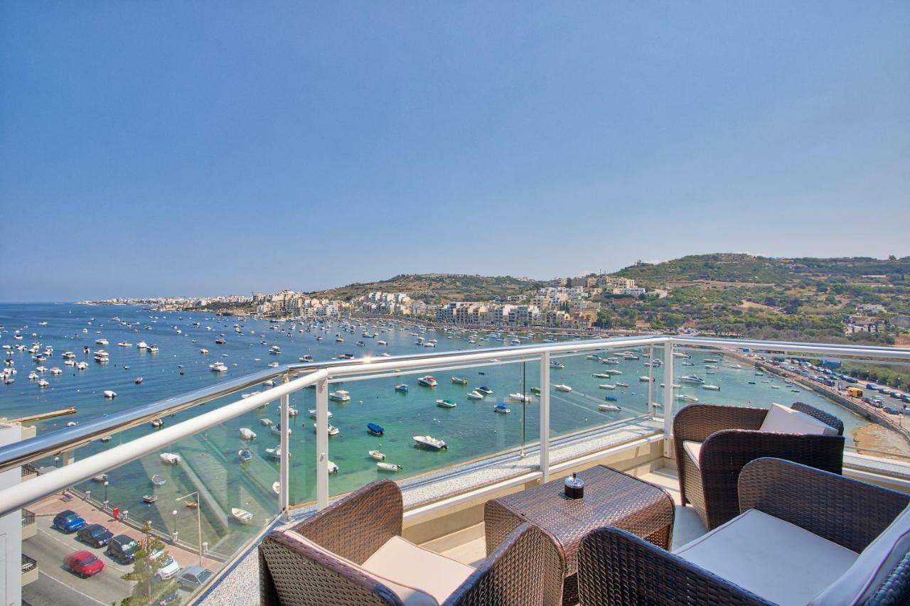 Апартаменты Hv12 - Sea Front Penthouse Сент-Полс-Бей Экстерьер фото